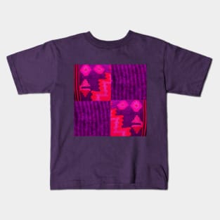 purple abstract rug pattern, abstract art, antique rug pattern, minimal art, modern art, carpet pattern, For custom orders please DM me. Kids T-Shirt